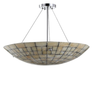 Sheila 24" Marble/Metal LED Chandelier - JONATHAN Y
